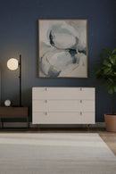 Cream Rubberwood 3-Drawer Dresser | Splendido Celine | Oroa.com