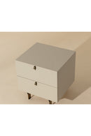 Cream Wood 2-Drawer Nightstand | Splendido Celine | Oroa.com
