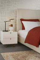 Cream Wood 2-Drawer Nightstand | Splendido Celine | Oroa.com