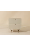 Cream Wood 2-Drawer Nightstand | Splendido Celine | Oroa.com