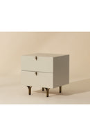 Cream Wood 2-Drawer Nightstand | Splendido Celine | Oroa.com