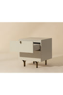 Cream Wood 2-Drawer Nightstand | Splendido Celine | Oroa.com