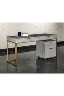 Gray Shagreen 2-Drawer Desk | Splendido Jiro | Oroa.com