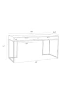 Gray Shagreen 2-Drawer Desk | Splendido Jiro | Oroa.com