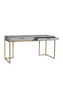 Gray Shagreen 2-Drawer Desk | Splendido Jiro | Oroa.com