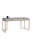 Gray Shagreen 2-Drawer Desk | Splendido Jiro | Oroa.com