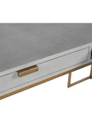 Gray Shagreen 2-Drawer Desk | Splendido Jiro | Oroa.com