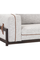 Brown Leather Piped Sofa | Splendido Belinda | Oroa.com