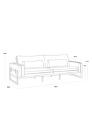 Brown Leather Piped Sofa | Splendido Belinda | Oroa.com