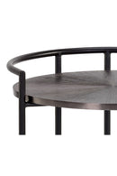 Round Gunmetal & Marble Nightstand | Splendido Brighton | Oroa.com