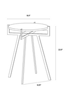 Antique Brass Marble End Table | Splendido Anak | Oroa.com