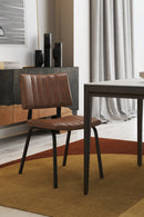 Leather Look Industrial Dining Chairs (2) | Splendido Berkley | Oroa.com