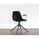 Black Leather Swivel Dining Chair | Splendido Cassius | Oroatrade.com