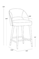 Green Cutout-Back Counter Stool | Splendido Monae | Oroa.com