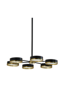 Black Round 6-Light Chandelier | Splendido Oswin | Oroa.com