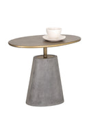 Oval Brass Indoor/Outdoor Side Table | Splendido Kadin | Oroa.com