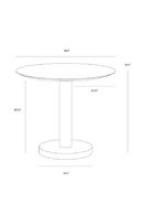 Round Gray Marble Bistro Table | Splendido Monaco | Oroa.com