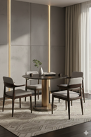 Round Gray Marble Bistro Table | Splendido Monaco | Oroa.com