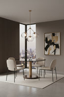 Black Oak Round Dining Table | Splendido Monaco | Oroa.com