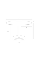 Black Oak Round Dining Table | Splendido Monaco | Oroa.com