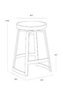 Gold-Base Swivel Counter Stool | Splendido Hendrix | Oroa.com