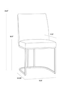 Cream Cantilevered Dining Chairs (2) | Splendido Rayla | Oroa.com