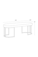 Oval Cream Fabric Bench | Splendido Rayla | Oroa.com