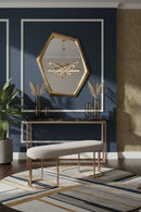 Oval Cream Fabric Bench | Splendido Rayla | Oroa.com