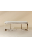 Oval Cream Fabric Bench | Splendido Rayla | Oroa.com