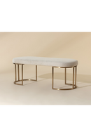 Oval Cream Fabric Bench | Splendido Rayla | Oroa.com
