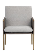 Leather Arm Gray Lounge Chair | Splendido Bellevue | Oroa.com