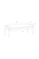 Brass Frame Modern Bench | Splendido Bellevue | Oroa.com