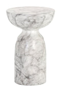 Round Marble-Look Indoor/Outdoor End Table | Splendido Goya | Oroa.com