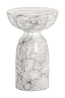 Round Marble-Look Indoor/Outdoor End Table | Splendido Goya | Oroa.com