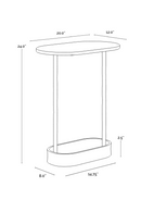 Oval White Marble End Table | Splendido Eden | Oroa.com