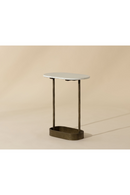 Oval White Marble End Table | Splendido Eden | Oroa.com
