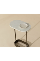 Oval White Marble End Table | Splendido Eden | Oroa.com