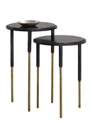 Black Marble Nesting End Tables (2) | Splendido Kyrie | Oroa.com