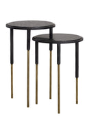 Black Marble Nesting End Tables (2) | Splendido Kyrie | Oroa.com