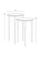 Black Marble Nesting End Tables (2) | Splendido Kyrie | Oroa.com