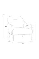 Orange Velvet Look Lounge Chair | Splendido Cameron | Oroa.com