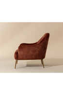 Orange Velvet Look Lounge Chair | Splendido Cameron | Oroa.com