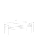 Brass Frame Modern Bench | Splendido Bellevue | Oroa.com