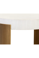 White Ridged Indoor/Outdoor End Table | Splendido Cavette | Oroa.com