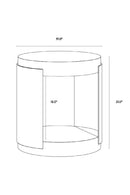 White Ridged Indoor/Outdoor End Table | Splendido Cavette | Oroa.com