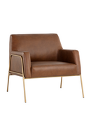 Vintage Brown Leather Lounge Chair | Splendido Cybil | Oroa.com