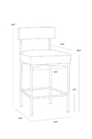 Low Back Fabric Counter Stool | Splendido Seneca | Oroa.com