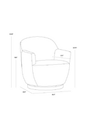 Barrel-Back Swivel Lounge Chair | Splendido Casey | Oroa.com