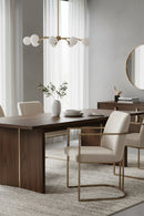 Antique Brass Framed Dining Armchair | Splendido Rayla | Oroa.com