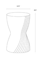 Gray Hourglass Indoor/Outdoor End Table | Splendido Cara